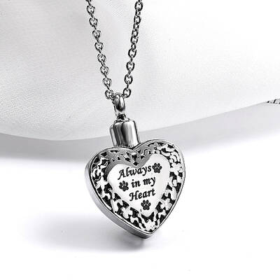 Non-Tarnish Heart with Word Shape Stainless Steel Pendant Necklaces with Cable Chains