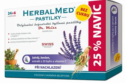 Simply you Dr. Weiss HerbalMed Cold Lozenges Sugar Free 24 Lozenges + 6 FREE