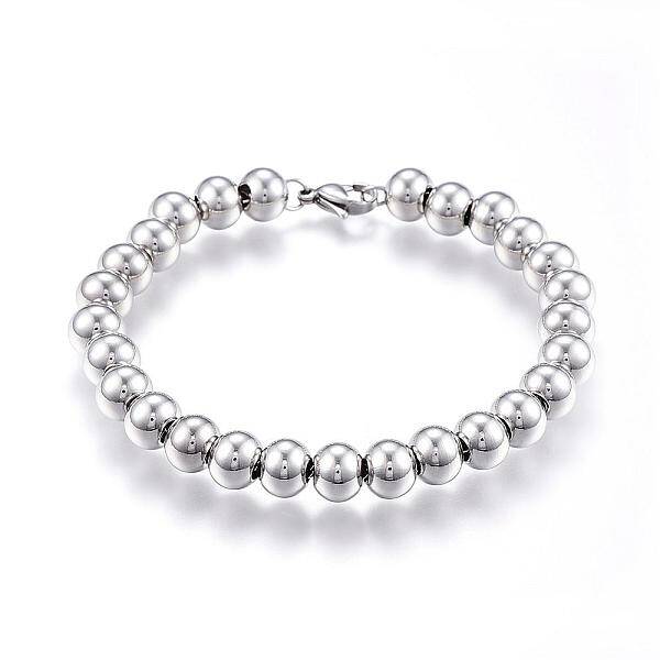Tarnish Resistant 201 Stainless Steel Ball Chain Bracelets