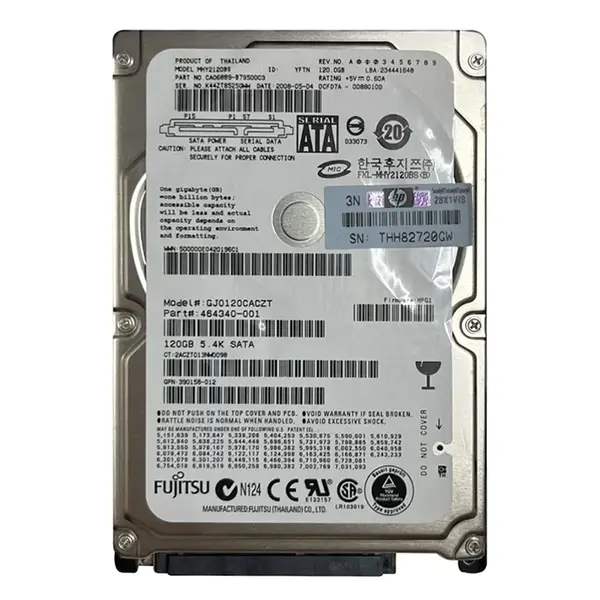390158-012 HP 120GB 5400RPM SATA 1.5Gb/s 8MB Cache 2.5-inch Hard Drive