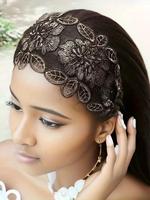 Floral Embroidered Hair Hoop, Vintage Mesh Lace Wide Brimmed Hair Band, Elegant Headband for Women & Girls Hairstyle, Trendy ...