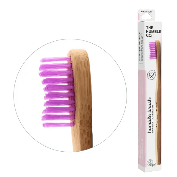 Humble Brush Adult - purple, medium bristles