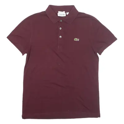 LACOSTE Sport Slim Fit Mens Polo Shirt Maroon M