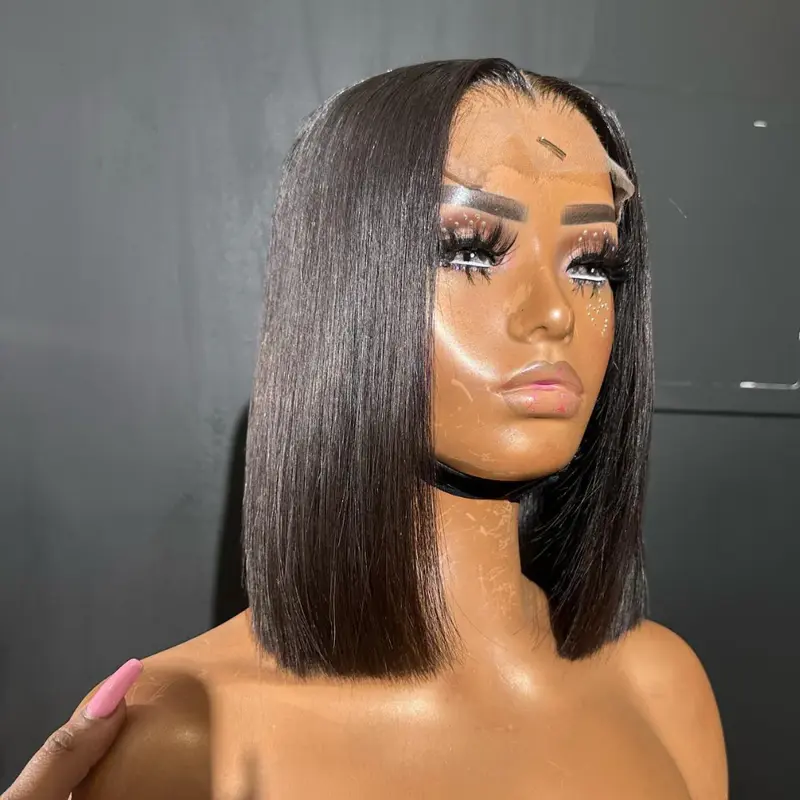 Short Bob Wigs Straight Human Hair Wigs 250% Bob Wig with Full Ends