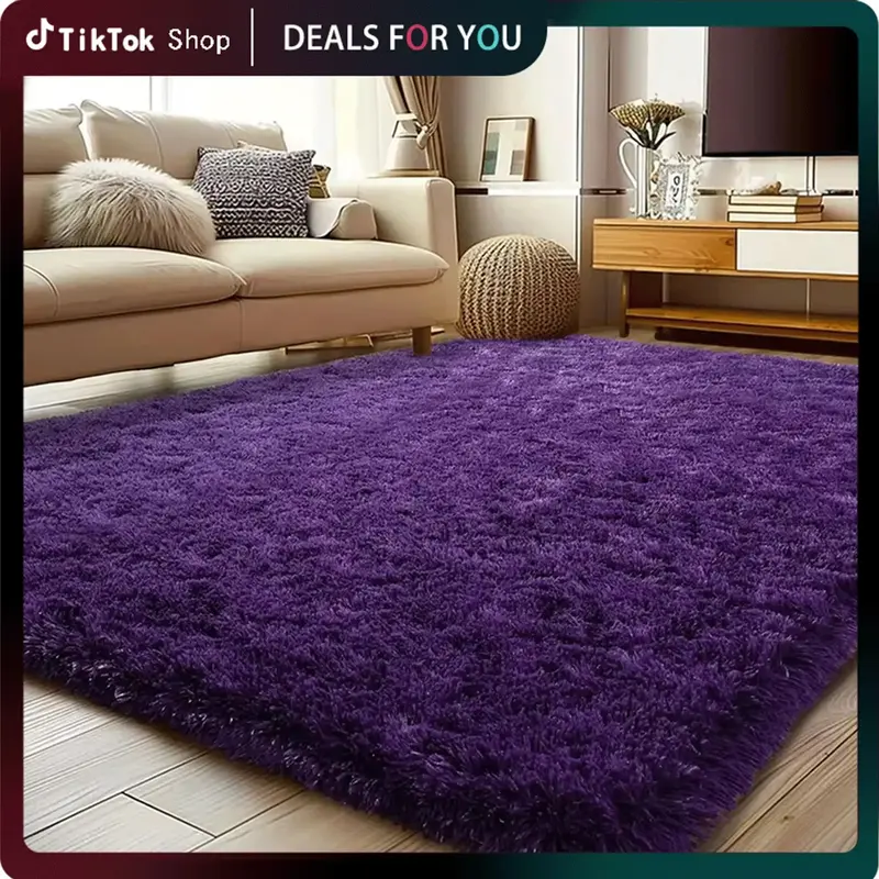 Rezutan Fluffy Rugs for Living Room, Large Fluffy Shag Rug for Bedroom Playroom, Non-Slip Indoor Floor Carpet, Soft Shaggy Ru...