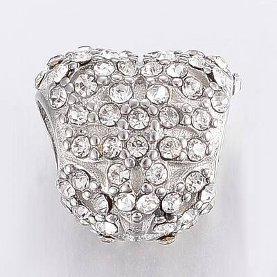 304 Stainless Steel Rhinestone Beads