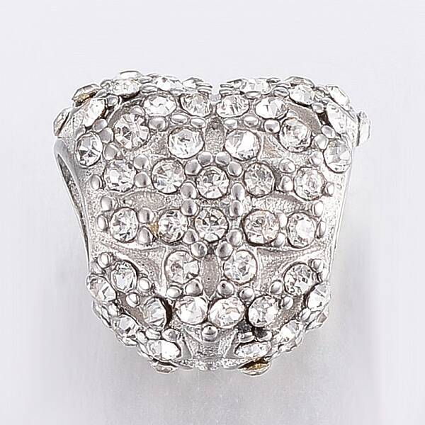 304 Stainless Steel Rhinestone Beads