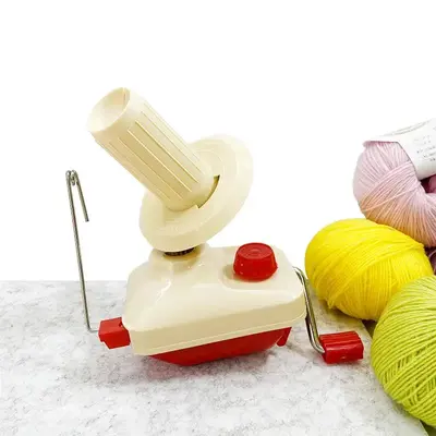 Household Needlecraft Yarn Ball Winder with Metal Handle and Tabletop Clamp, Manual Knitting Tool for Sewing and Art Crafts, ...