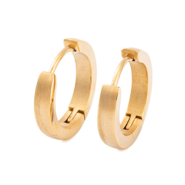 Ion Plating(IP) Frosted 304 Stainless Steel Huggie Hoop Earrings for Women