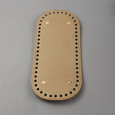 Oval PU Leather Knitting Crochet Bags Nail Bottom Shaper Pad
