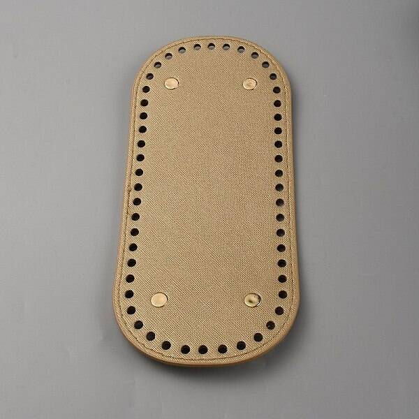 Oval PU Leather Knitting Crochet Bags Nail Bottom Shaper Pad