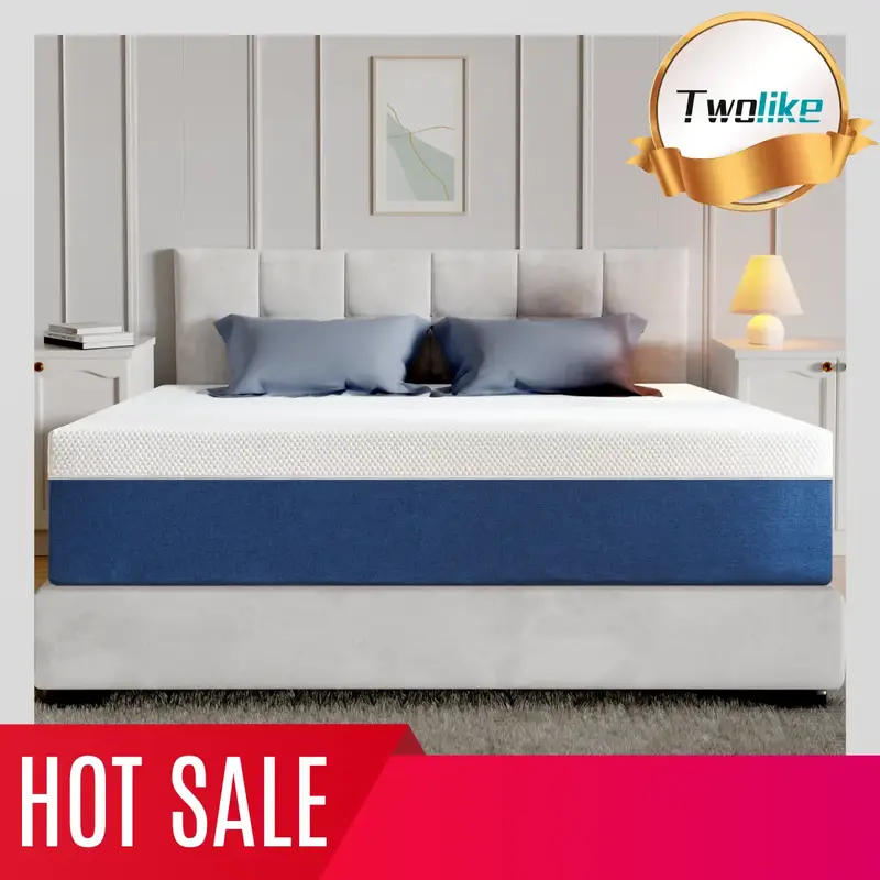 [Springtok]Twolike Memory Foam Mattress, Medium Firm, Cooling Gel Infused Mattress, Fiberglass free, 10 inch 14 inch full que...