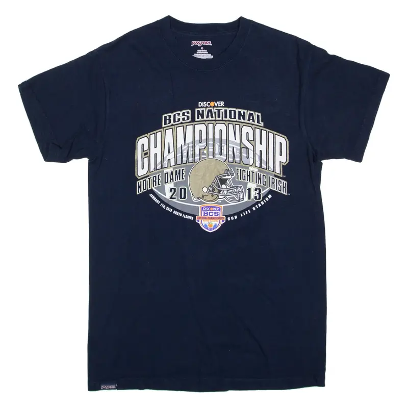 JANSPORT BCS National Championship USA T-Shirt Blue Short Sleeve Mens S