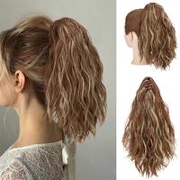 Yetta Women 12 Inch Long Curly Wavy Ponytail Extensions Claw Clip Hair Clip for Natural Wavy Hairpieces Fluffy and Traceless ...