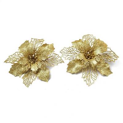 Plastic Glitter Artificial Flower