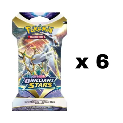 Brilliant Stars - Sleeved Booster Pack - Lot of 6 (Pokemon TCG)