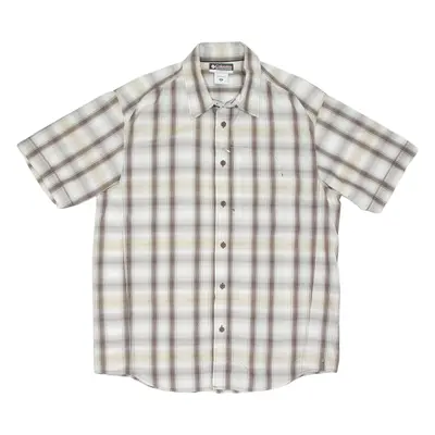 COLUMBIA Mens Shirt Brown Check XL