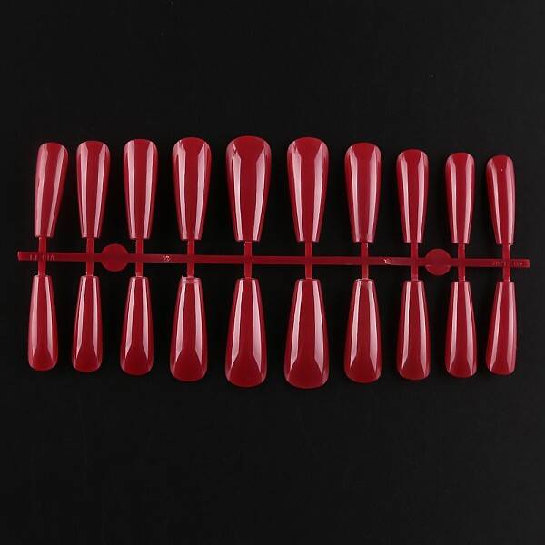 Solid Color Plastic Seamless Toe False Nail