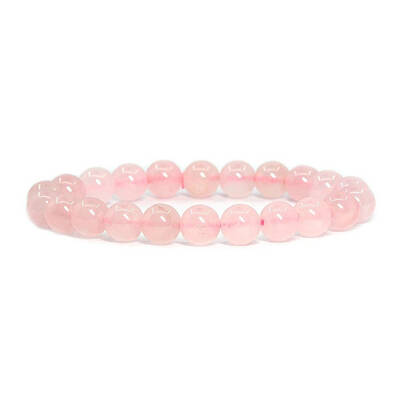 Natural Rose Quartz Round Beads Stretch Bracelets