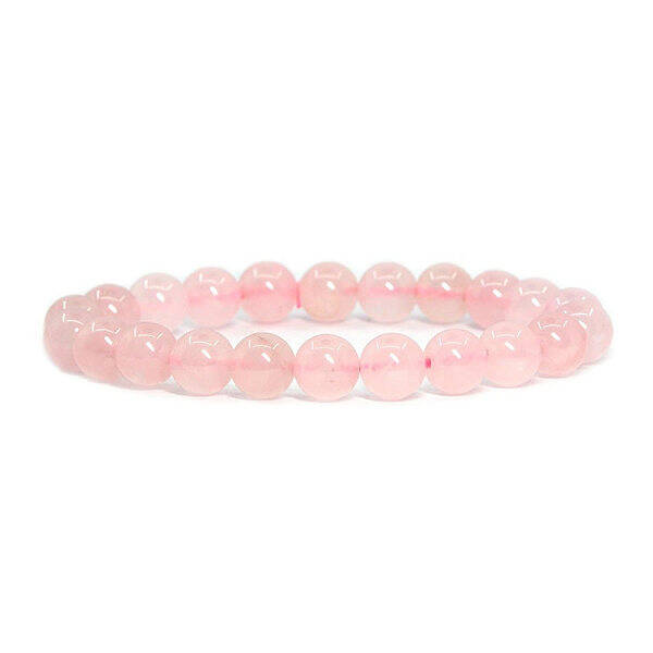 Natural Rose Quartz Round Beads Stretch Bracelets