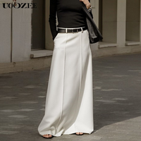 UOOZEE women's simple solid color autumn/spring thick fashion H-shaped skirt, simple and elegant, suitable for daily outings,...