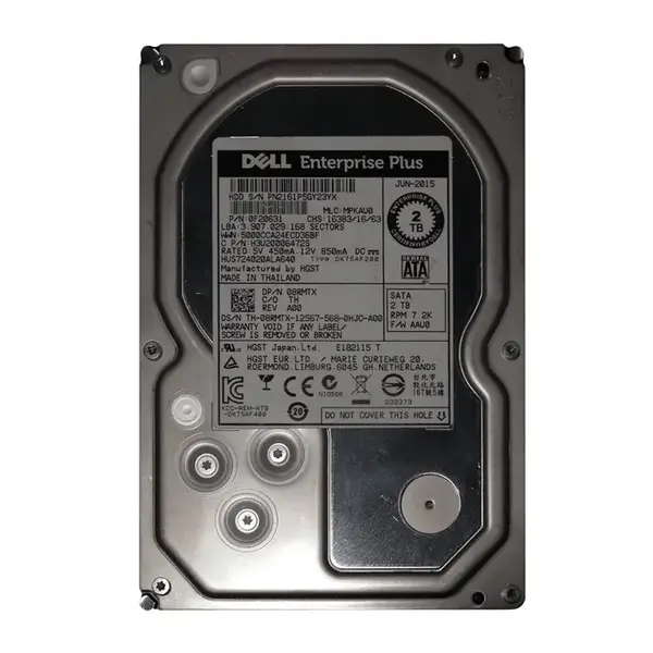 08RMTX Dell 2TB 6Gb/s SATA 7200 3.5-Inch Hard Drive