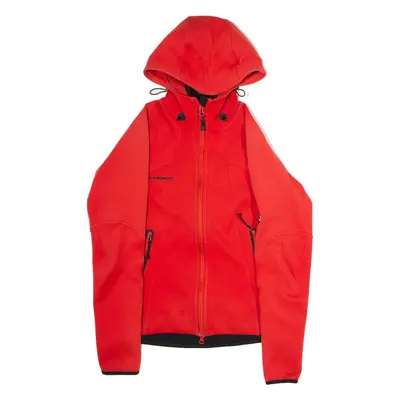 MAMMUT Womens Shell Jacket Red Hooded S
