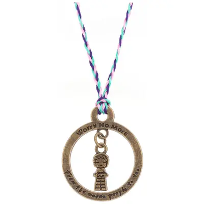 Worry No More Doll Necklace - Gray