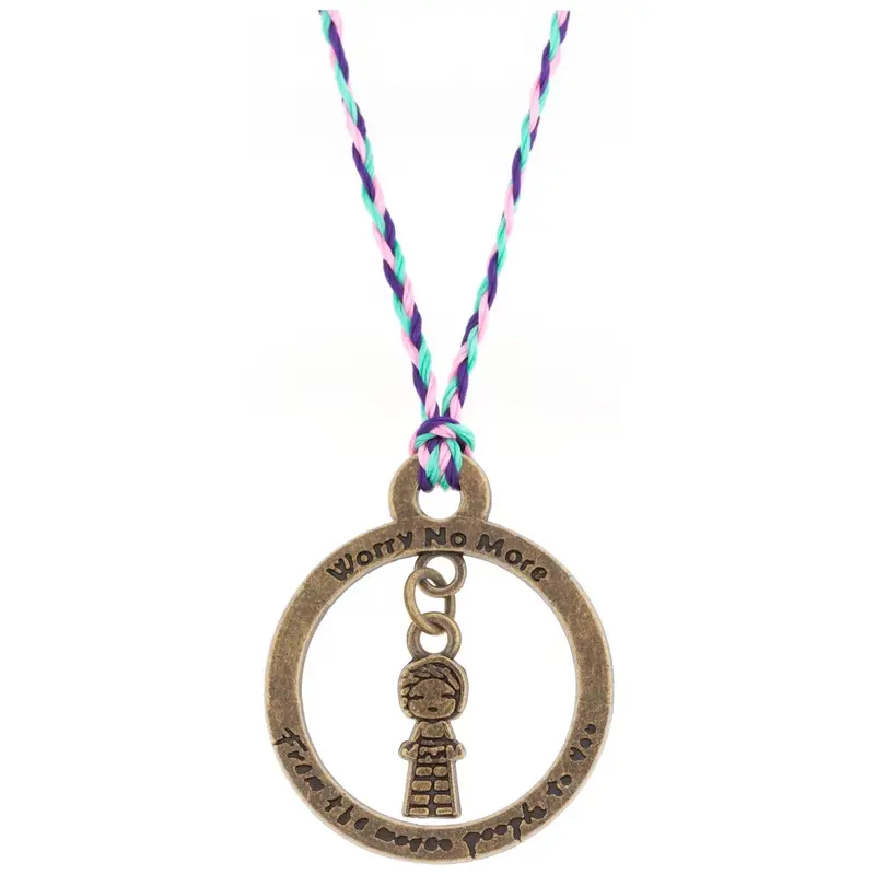 Worry No More Doll Necklace - Gray
