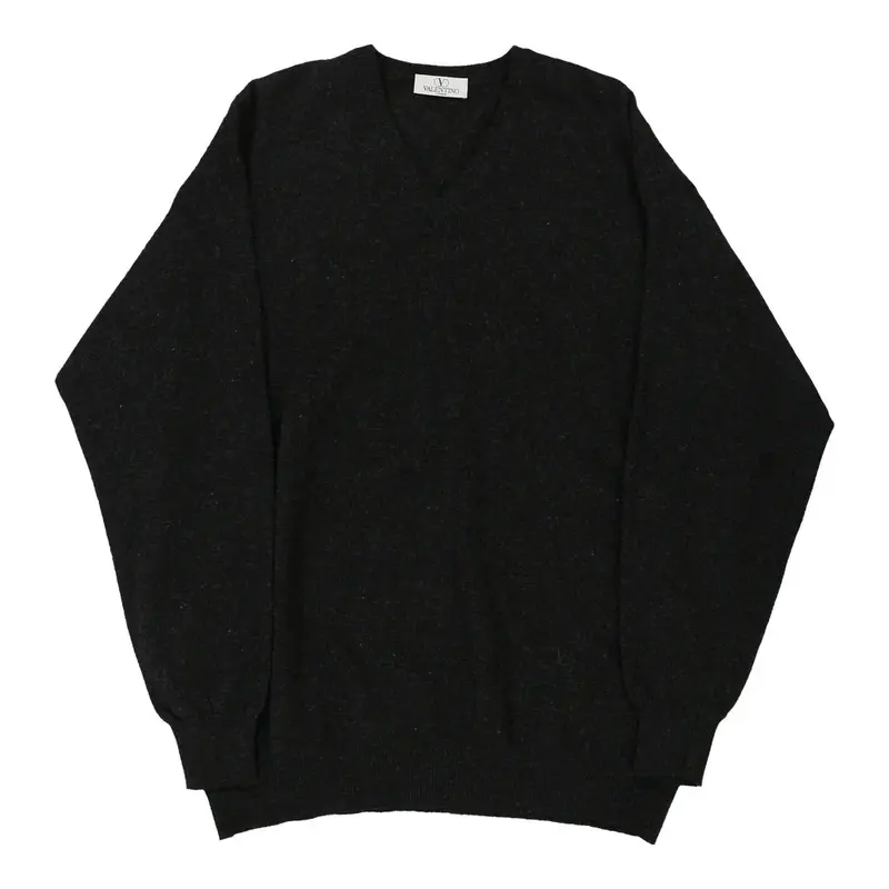 Valentino Jumper - XL Grey Virgin Wool