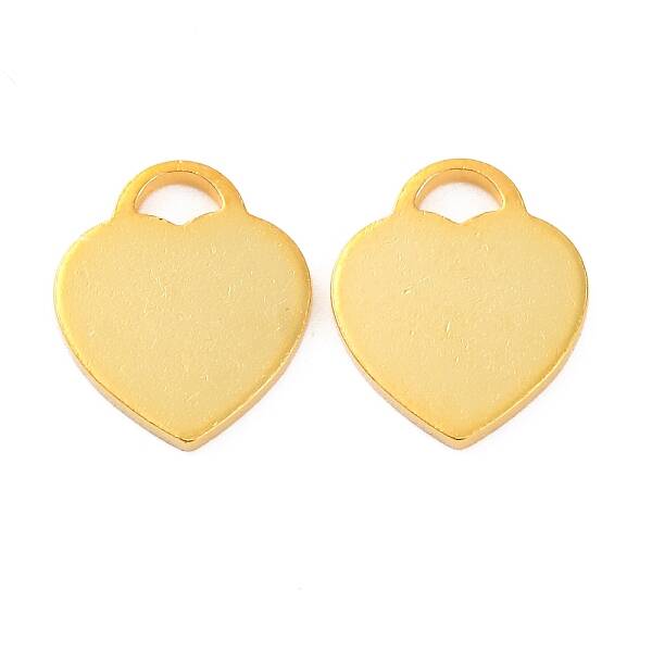 925 Sterling Silver Blank Heart Charms