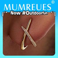 MUMREUES Gold Earrings for Women 14K Gold Plated Stud with Cubic Zirconia Diamond Design, Hypoallergenic, Dainty Styling, Out...