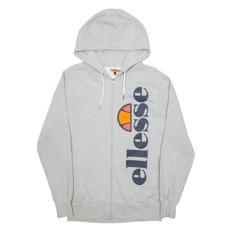 ELLESSE Mens Grey Hoodie Full Zip M