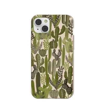 Seashell Succulent Cacti iPhone 14 Plus Case