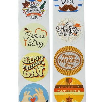 Father's Day\n 8 Styles Stickers Roll