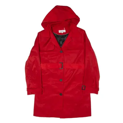 CALVIN KLEIN Trench Jacket Red Womens XL