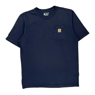 Carhartt Tall T-Shirt - Large Navy Cotton