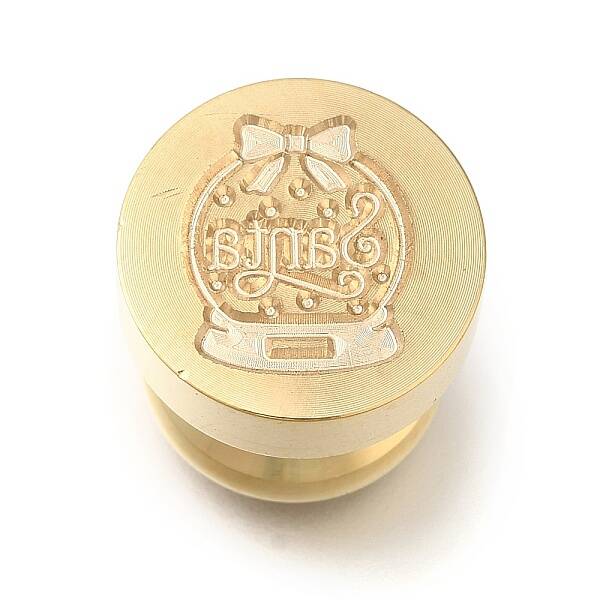 Christmas Golden Tone Wax Seal Brass Stamp Heads