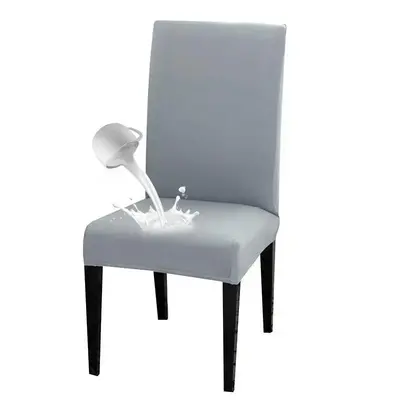 Solid Color Chair Cover, 1 Count Simple Soft Comfortable Breathable Chair Cover, Home Accessories Chair Cover for Home Kitche...