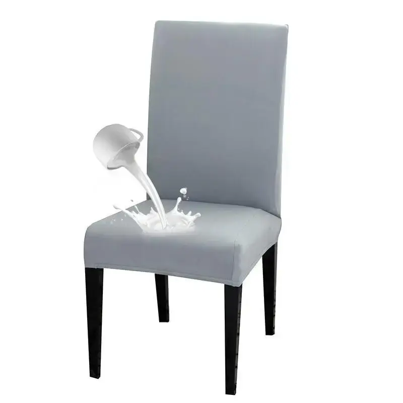 Solid Color Chair Cover, 1 Count Simple Soft Comfortable Breathable Chair Cover, Home Accessories Chair Cover for Home Kitche...