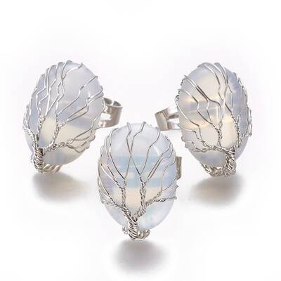 Adjustable Opalite Finger Rings