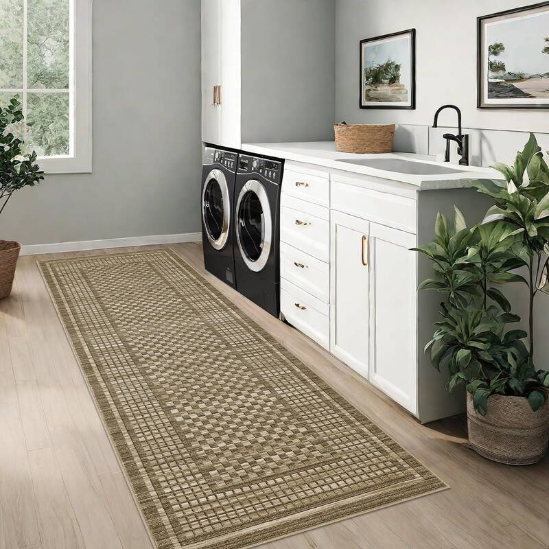 Garvee Modern 2x8 Runner Rug Washable Non-Slip Low-Pile Polyester Durable Edges Foldable for Entryway Bathroom Kitchen Living...