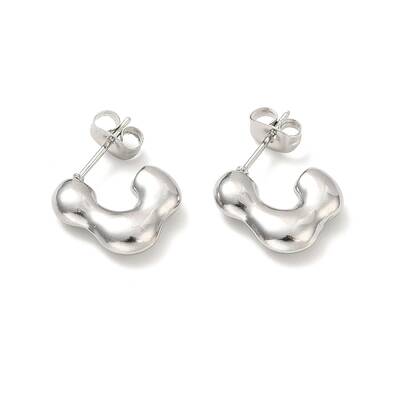 Non-Tarnish 304 Stainless Steel Rectangle Stud Earrings