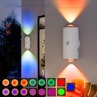 USB Rechargeable LED Night Light, RGB Color Changing Magnetic Night Light, Smart Sensor Decorative Wall Light for Cabinet, En...