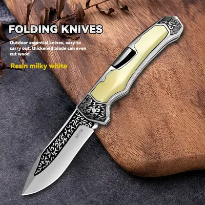 Kitchen knife, meat cleaver. It can be carried with you. It has a resin handle and is made of sharp stainless steel. Cooking ...