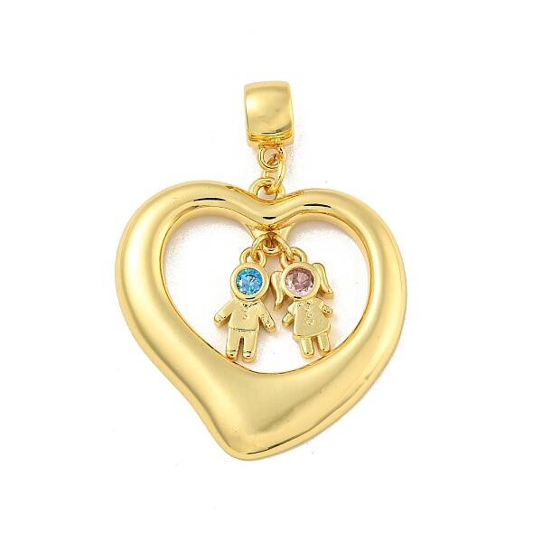 Brass Micro Pave Cubic Zirconia Pendants