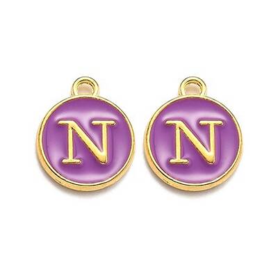 Golden Plated Alloy Enamel Charms