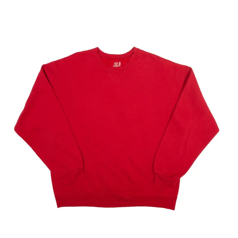 FRUIT OF THE LOOM Sweatshirt Red Crew Neck Mens L