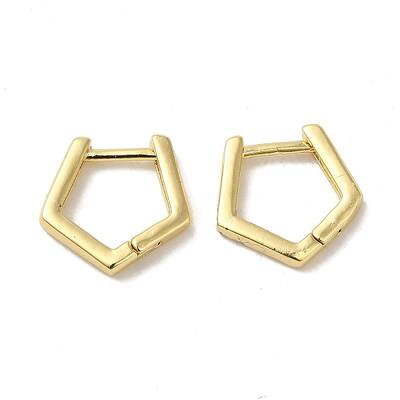 Brass Huggie Hoop Earrings for Women