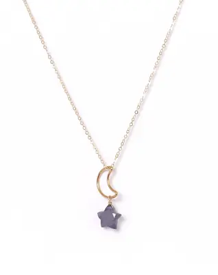 Lunastar Necklace | Metal Color: Gold | Color: Lilac